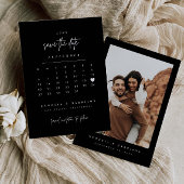 Moderne Hart Save The Date Agenda Fotokaart