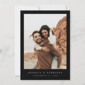 Moderne Hart Save The Date Agenda Fotokaart (Achterkant)