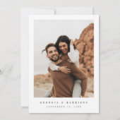Moderne Hart Save The Date Kalender Fotokaart (Achterkant)