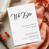Moderne Hart Script Typografie Wij Doen Huwelijk Kaart