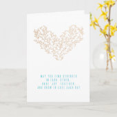 Moderne Hart van Gouden Takken Huwelijk Gefelicite Kaart (Gele Bloem)