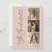 Moderne Hart Vier Foto Afstudeerfeest Kaart (Voorkant)