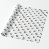 Moderne hart witte patroon verpakkings papier (Uitgerold)