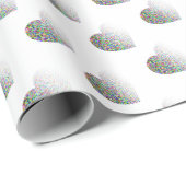 Moderne hart witte patroon verpakkings papier (Rol Hoek)