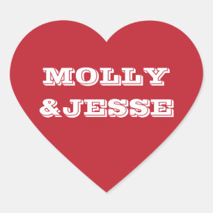 Moderne hartafdichting - Valentijn rood Hart Sticker