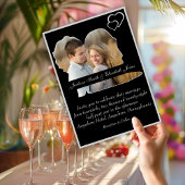 Moderne Harten Bruid en Bruidegom Vorm Fotobruilof Kaart