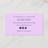 Moderne harten en bloemen patroon Girly Visitekaartje (Achterkant)