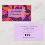 Moderne harten en bloemen patroon Girly Visitekaartje (Voorkant / Achterkant)