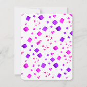 Moderne harten en vierkanten opslaan Datum Save The Date (Achterkant)