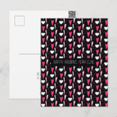 Moderne Harten Gemengd Patroon Valentijnsdag Briefkaart (Voorkant / Achterkant)