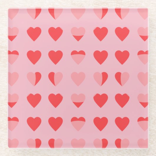 moderne harten glazen onderzetter (Voorkant)