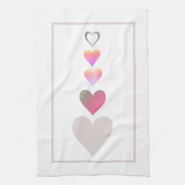 Moderne  harten klinken eenvoudig theedoek