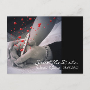 moderne harten Las Vegas Wedding save the date Aankondigingskaart