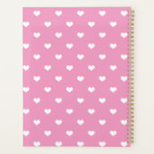 Moderne harten patroon roze gepersonaliseerd planner (Achterkant)