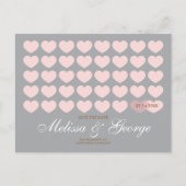 Moderne harten sparen de Datum: Zilver Aankondigingskaart (Voorkant)