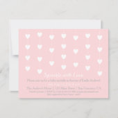 Moderne harten springen met liefdesuitnodigingen kaart (Voorkant)