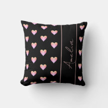 Moderne harten zwart roze gepersonaliseerd
