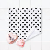 Moderne harten zwart wit bad handdoek