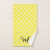 Moderne harten zwart wit bad handdoek (Handdoek)