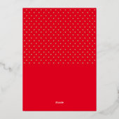 Moderne hartfotocollage folie feestdagenkaart (Achterkant)