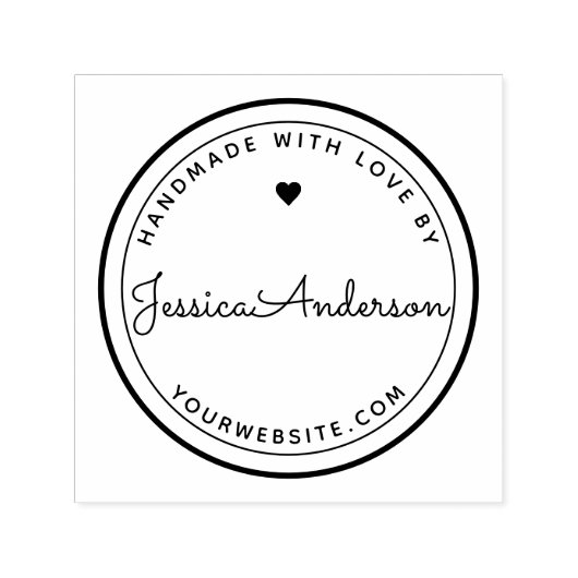 Moderne harthandeling gemaakt met Love Craft DIY-p Zelfinktende Stempel (Design)