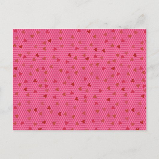 Moderne Hartjes Confetti Roze Huwelijk Save The Da Aankondigingskaart (Achterkant)