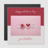 Moderne Hartjes Kleurblok Valentijn Magnetische Ka (Voorkant / Achterkant)
