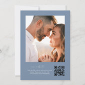 Moderne hartkalligrafie Foto QR Code Uitnodiging (Achterkant)