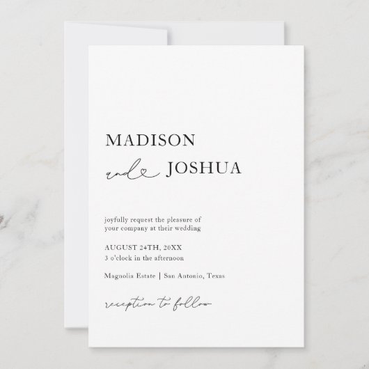 Moderne hartkalligrafie Fotocollage QR-code Kaart (Voorkant)