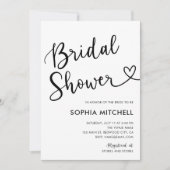 Moderne hartkalligrafie Vrijgezellenfeest wit Kaart (Voorkant)