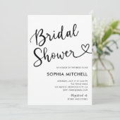 Moderne hartkalligrafie Vrijgezellenfeest wit Kaart (Staand voorkant)