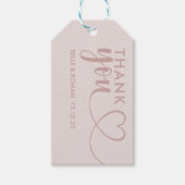 Moderne hartkunst Hartelijk dank voor uw kalligraf Cadeaulabel (Voorkant)