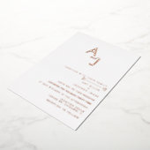 Moderne Hartlijn Trouwkaart met Folie Stempel Folie Uitnodiging (Gedraaid)