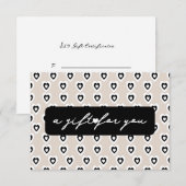 Moderne Hartpatroon Schoonheid Cadeaubonkaart Kaart (Voorkant / Achterkant)