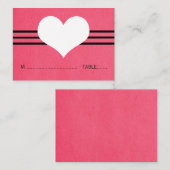 Moderne hartpleisterkaart, roze plaatskaartje (Voorkant / Achterkant)