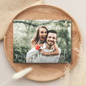 Moderne hartslag BESPAAR DE DATUM MET FOTO Aankondigingskaart