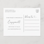 Moderne hartslag We zijn Verloving met FOTO Aankondigingskaart (Achterkant)