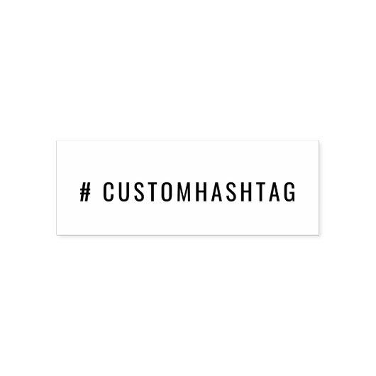 Moderne Hashtag | Aangepaste Trending Social Media Zelfinktende Stempel (Design)