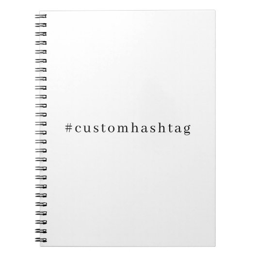 Moderne Hashtag Social Media Ontwerp Notitieboek (Voorkant)