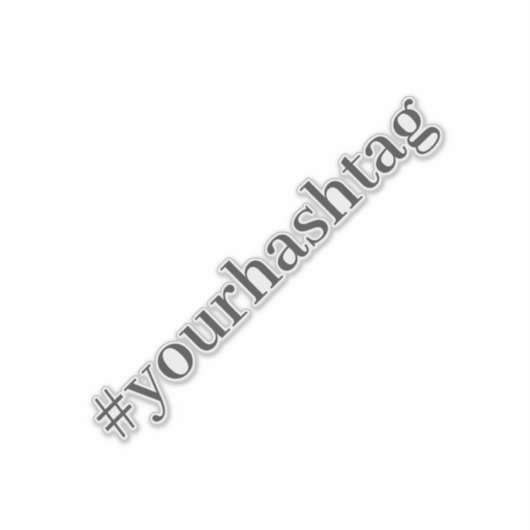 Moderne Hashtag Sticker (Voorkant)