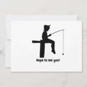 Moderne haspel in de leuke visser 50e verjaardag kaart (Achterkant)