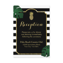 Moderne Hawaï gouden ananas trouwreceptie