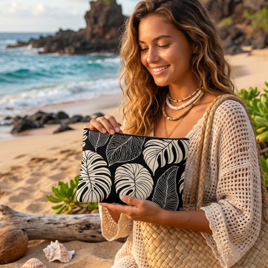 Moderne Hawaïaanse print bladerenpatroon Etui