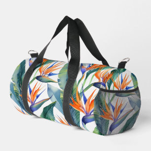 Moderne hawaiiaanse print vogel van het paradijs p plunjezak