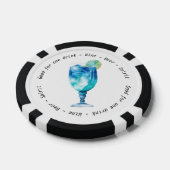 Moderne Hawaiiaanse QR Corporate Event Drink Vouch Poker Chips (Enkel)