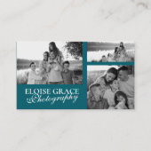 Moderne Head Shot Foto en QR Code Fotografie Visitekaartje (Voorkant)