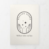Moderne Healing Handen Massage, Wellness Brochure Drieluik Kaart (Cover)