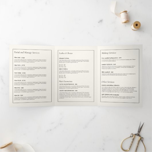 Moderne Healing Handen Massage, Wellness Brochure Drieluik Kaart (Binnen)