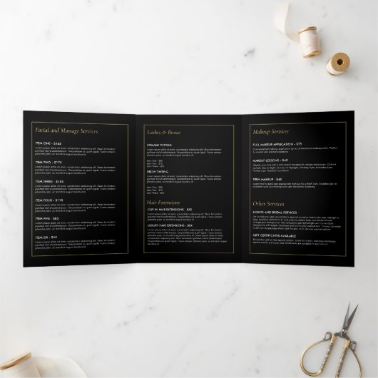 Moderne Healing Handen Massage, Wellness Brochure Drieluik Kaart (Binnen)