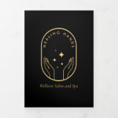 Moderne Healing Handen Massage, Wellness Brochure Drieluik Kaart (Cover)